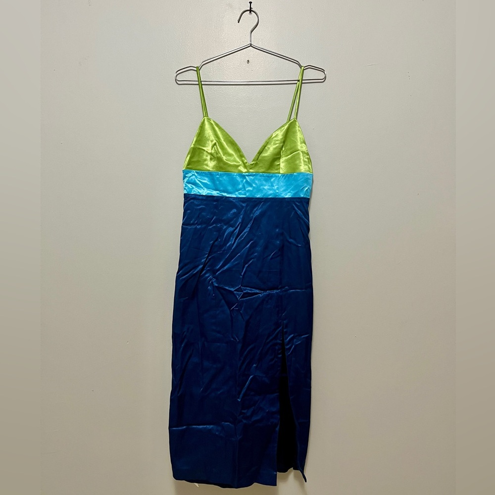 Staud Colorblock Slip Dress